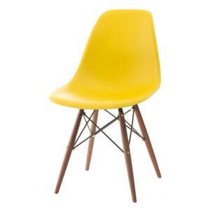 Jídelní židle P016W PP inspirovaná DSW dark žlutá