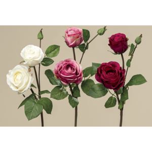 Umělá květina Boltze růže 63 cm, 3 druhy (cena za ks)