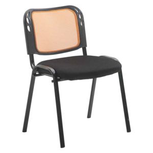 Konferenční židle v černé a oranžové barvě s kovovou konstrukcí DO284