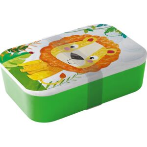 Bambusový svačinový box Happy Lion - 20*13*6,5cm