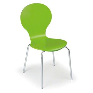 B2B Partner Dřevěná jídelní židle s kovovou konstrukcí PEAS, zelená + Záruka 7 let