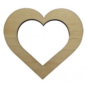 ČistéDřevo Dřevěné srdce v srdci 8 x 7 cm