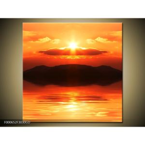 Obraz západu slunce (F000652F3030GD)