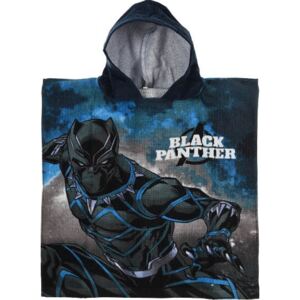 SUN CITY Pončo Avengers Black Panther s kapucí 50x100 cm