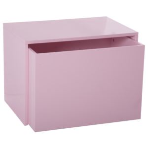 Skříňka, box, box na hračky, krabice na hračky, komoda na hračky, odkládací regál, kontejner na hračky, hrací vozík - barva růžová, 58 x 42 x 38 cm