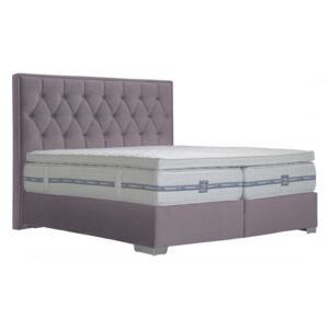 Boxspring fialová postel Blanář Padmé 180 x 200 cm