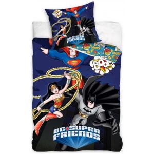 Carbotex • Dětské bavlněné povlečení DC Super Friends - DC Comics - 100% bavlna - 70 x 80 cm + 140 x 200 cm