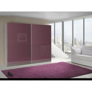 Maridex fialová šatní skříň Lux s posuvnými dveřmi