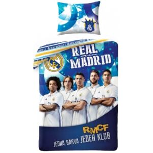 Halantex • Bavlněné povlečení FC Real Madrid - RMCF jedna barva jeden klub - 140 x 200 + 70 x 90 cm | Oficiální produkt Realmadrid