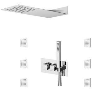 LATUS podomítkový sprchový set s termostatickou baterií vč. sprchy, 3 výstupy, chrom (1102-43-01)