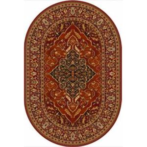 Kusový koberec Leyla vínový - ovál (ruby) 100 x 180 cm ovál