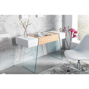 Psací stůl ANEX 120 cm – bílá/přírodní