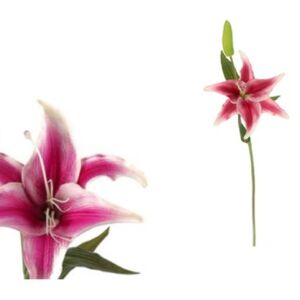 Dekorační květina - Lilie barva tmavě růžová