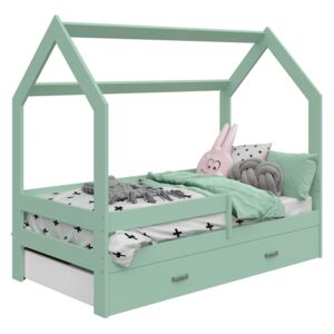 AMI nábytek Dětská postel DOMEČEK D3 80x160cm barva mátová