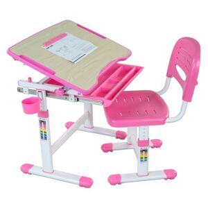 Dětský psací stůl + židle Bambino - různé barvy růžová