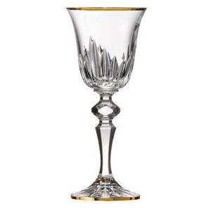 Bohemia Crystal ručně broušené sklenice na likér Prisma Line Gold 60ml