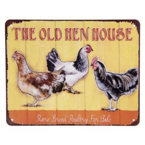 Retro plechová cedule The Old Hen House - 25*20 cm