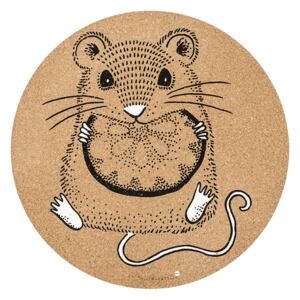 Myš korkové dětské prostírání, Ø37cm - Bloomingville