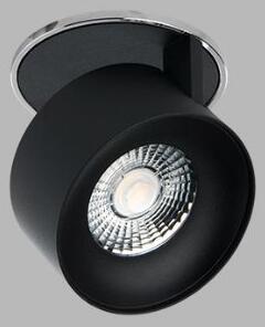 Led2 Zapuštěné LED svítidlo KLIP, ø 77 mm, 3000K Barva stínidla: černá, Stmívání: ON/OFF, Barva podstavce: bílá