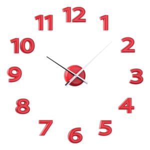 Designové nalepovací hodiny JVD HB12.3 červené