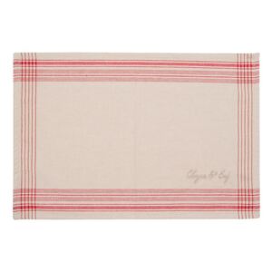 Clayre & Eef - Textilní prostírání COUNTRY ESSENTIAL red 48*33 cm - sada 6 kusů CES40R