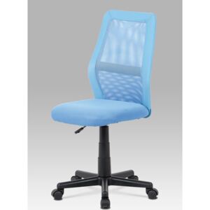 Autronic - Kancelářská židle, modrá MESH + ekokůže, výšk. nast., kříž plast černý - KA-V101 BLUE