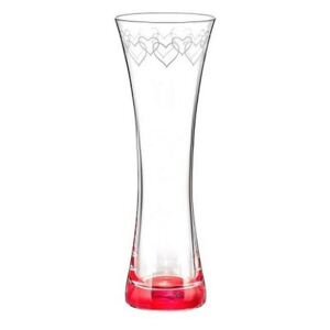 Crystalex dekorovaná skleněná váza Love 19,5 cm 1KS