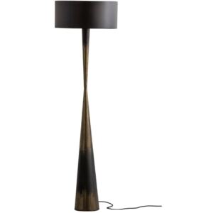 Hoorns Černá kovová stojací lampa Blackie 151 cm