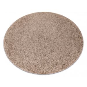 Kulatý koberec jednobarevný SOFFI shaggy 5cm béžový Rozměr: průměr 80 cm