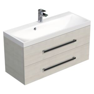Koupelnová skříňka s umyvadlem Naturel Cube Way 100x53x40 cm dub chamonix CUBE2100ZDC