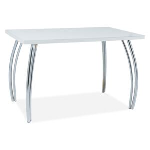 Stůl - SK-2, 102x64 cm, matná bílá/chrom