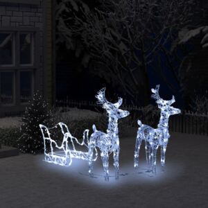 Sobi a saně vánoční dekorace 240 LED 130 cm akryl