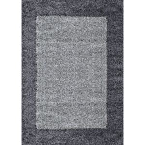 Ayyildiz Kusový koberec Shaggy Life 1503 šedý vysoký vlas 060x110 cm