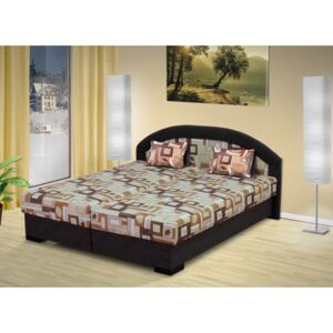 Manželská postel s úložným prostorem Lenka 160x200 cm Barva: hnědá/Mega 002 hnědá
