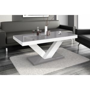 Konferenční stolek VICTORIA MINI, šedo/bílý (Luxusní konferenční stolek)