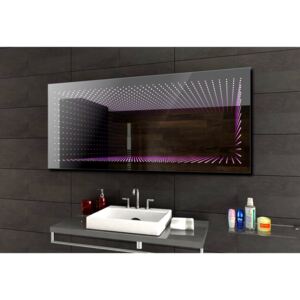 Koupelnové zrcadlo s LED osvětlením 105x65 cm 3D efekt, RGB