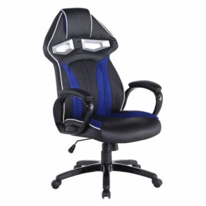 Kancelářská židle AVATAR černá se modrými pruhy
