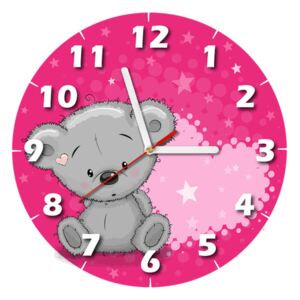 Dětské hodiny Zamilovaný medvídek 30x30cm ZD5353A_1OD