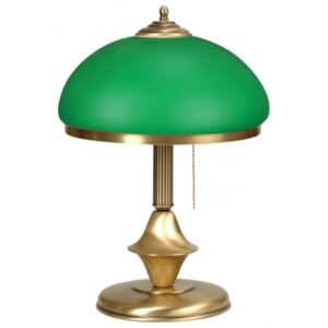 Mosazná stolní lampička 0009 zelená (Solar)