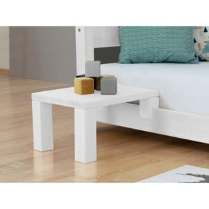 Benlemi Noční stolek k laťkovým postelím Nanoc Varianta: Bez noh, Barva hranolů: Bílá, Barva ploch: Bílá
