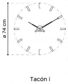 Designové nástěnné hodiny Nomon Tacon 12i black 73cm