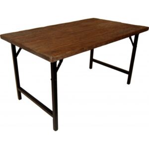 Industrial style, Jídelní stůl z recyklovaného dřeva 74 x140 x80 cm (934)