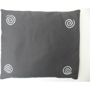 S radostí - vlastní výroba Pohankový polštář na spaní šedý se spirálama Velikost: 35 x 40 cm