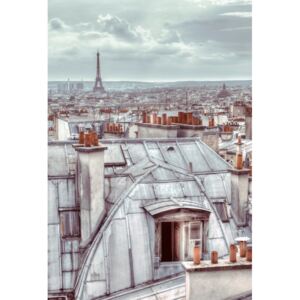 Postershop Fototapeta: Panorama Paříže - 158x232 cm