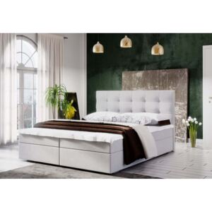 Čalouněná postel LAKE 2 + rošt + matrace + topper, 160x200, Cosmic 10
