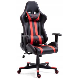 Kancelářská židle FG-33, 71x125-135x70, červená/černá