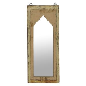 Zrcadlo v rámu z teakového dřeva, 25x3x60cm
