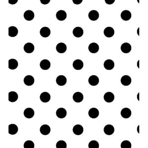 Metráž - Bavlna tisk - Puntík černý na bílé (Velikost puntíku 1 cm)