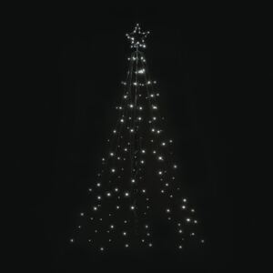 EMOS LED vánoční kovový strom, 180cm, venkovní, stud. bílá, čas. ZY2361T
