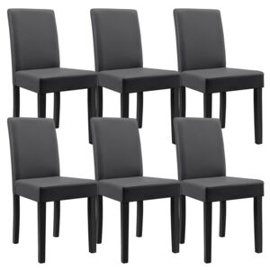 [en.casa] Jídelní židle 6 x HTMY-9703 tmavě šedá